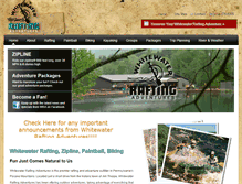 Tablet Screenshot of adventurerafting.com